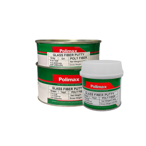 Polimax Fiber Putty Полиэфирная шпаклёвка со стекловолокном 0,5кг , 1,06кг, 1,9кг