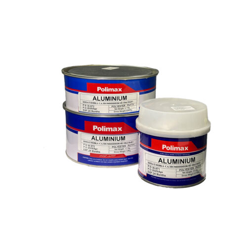 Polimax Aluminium Полиэфирная шпатлёвка c алюминием 0,5кг , 0,86 кг, 1,9кг